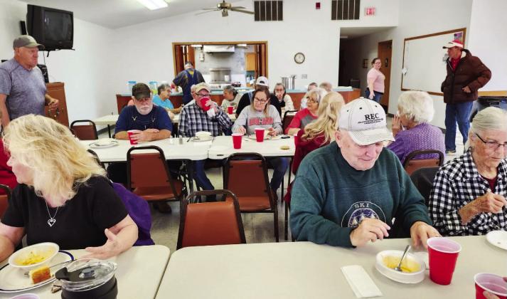 The new Elmore City Senior Citizens group welcomed just over 40 people for their first Thursday lunch April 4. Courtesy photo/Harlene Garrett