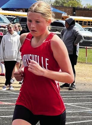 Maysville junior high track competes in Waurika, high school steps up to tackle Purcell
